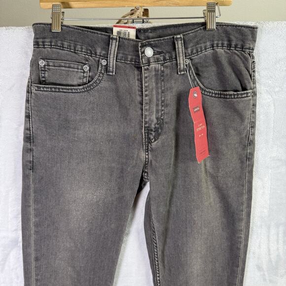 Levi's 511 Jeans 32 x 36 Grey NWT Slim Fit 2 Way. Stretch CLassic Dark Wash - Picture 3 of 16